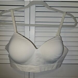 Truekind Daily Comfort Wireless Shaper Bra Ivory White Seamless Bralette Women L